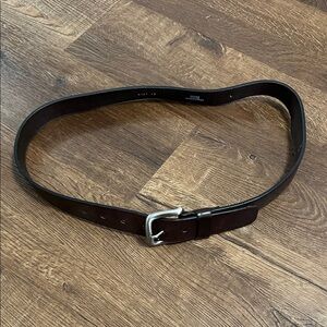 Eddie Bauer Dark Brown Leather Belt